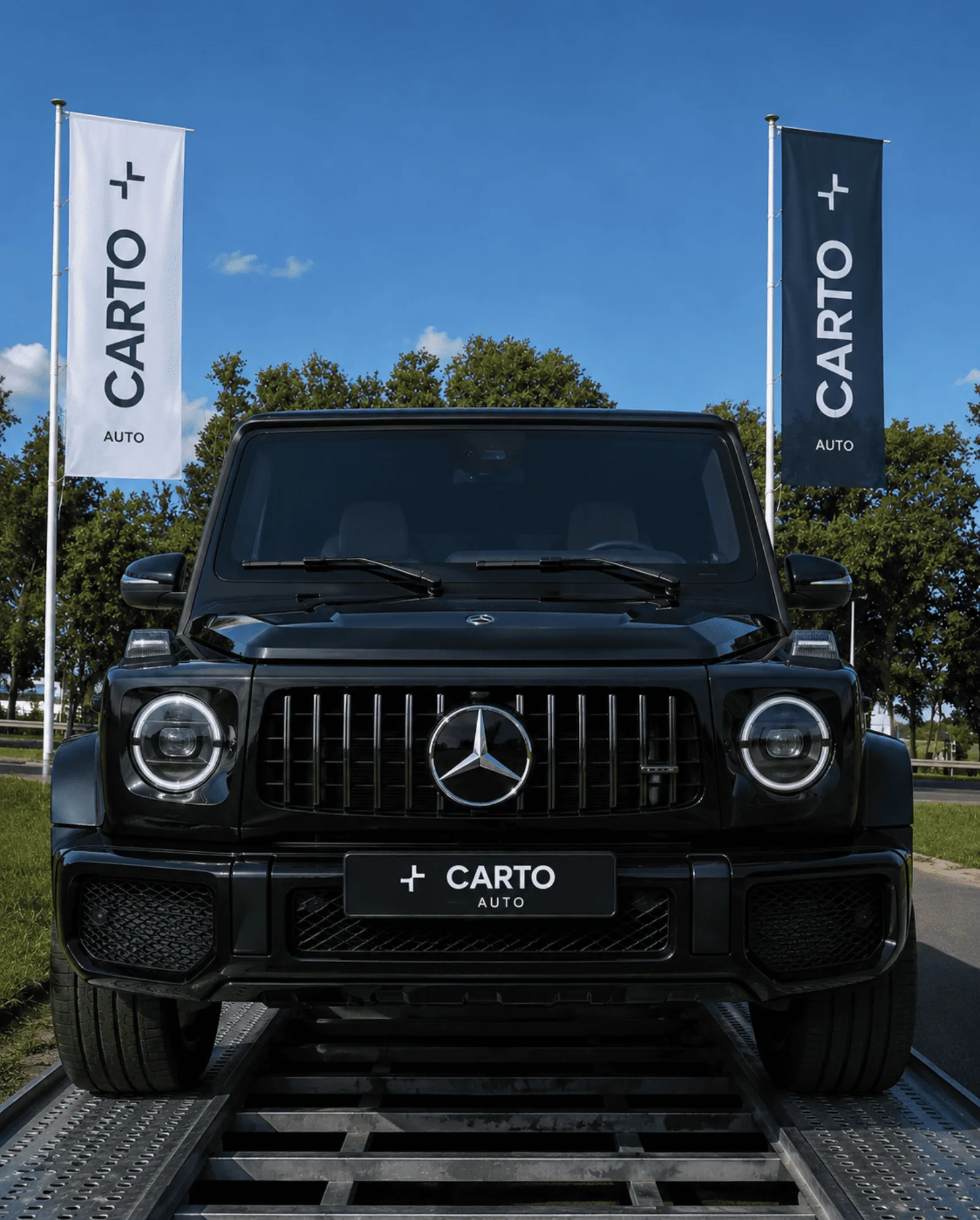 Доставка Mercedes G-Class под флагами CARTO
