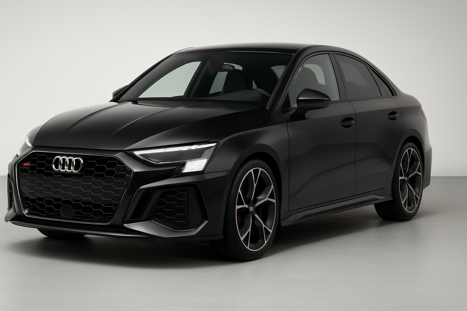 Audi RS3 2026 года, 3/4 фронт