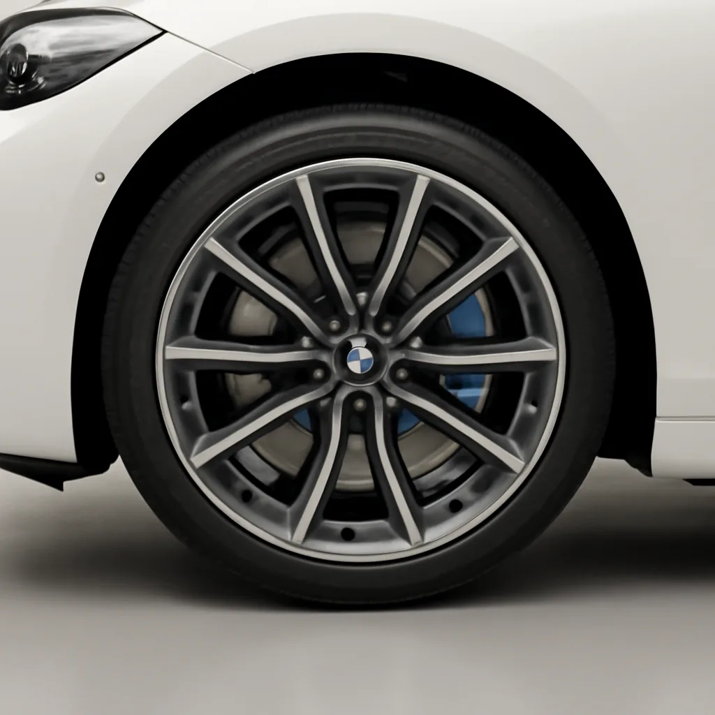 BMW 5 Series 2025–2026, колёсный диск крупным планом