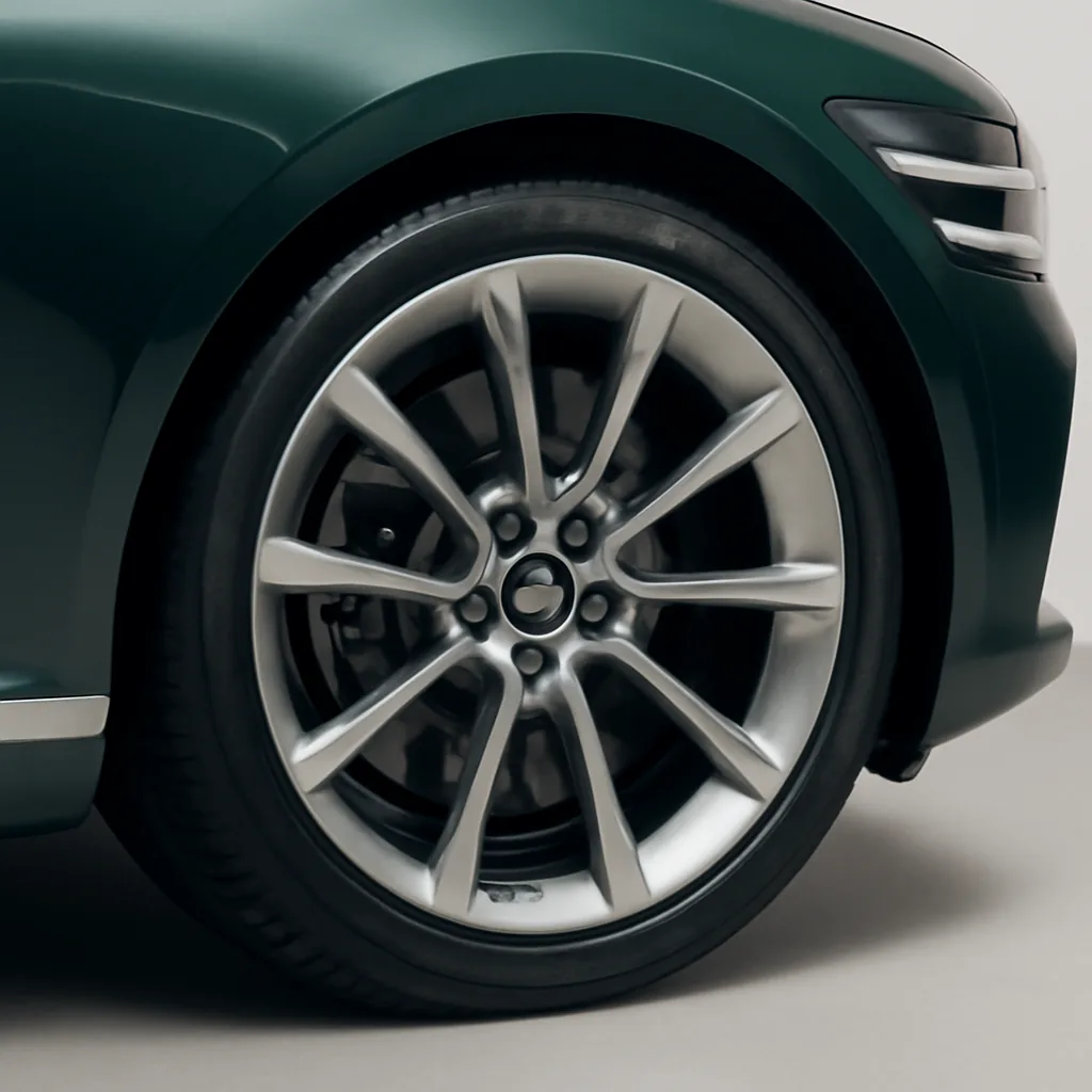 Genesis G80 2022–2024, колёсный диск крупным планом