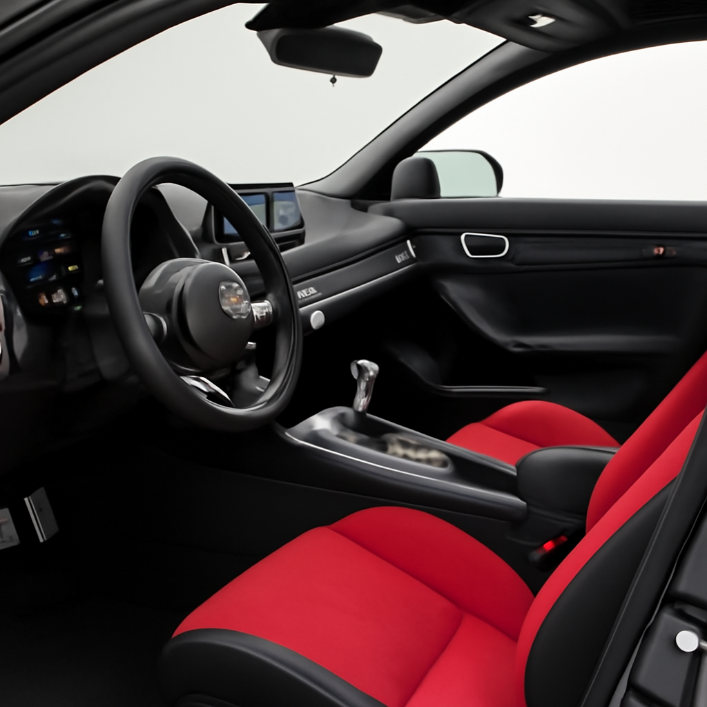 Honda Civic Type R 2025 года, 3/4 фронт — 3/4 зад