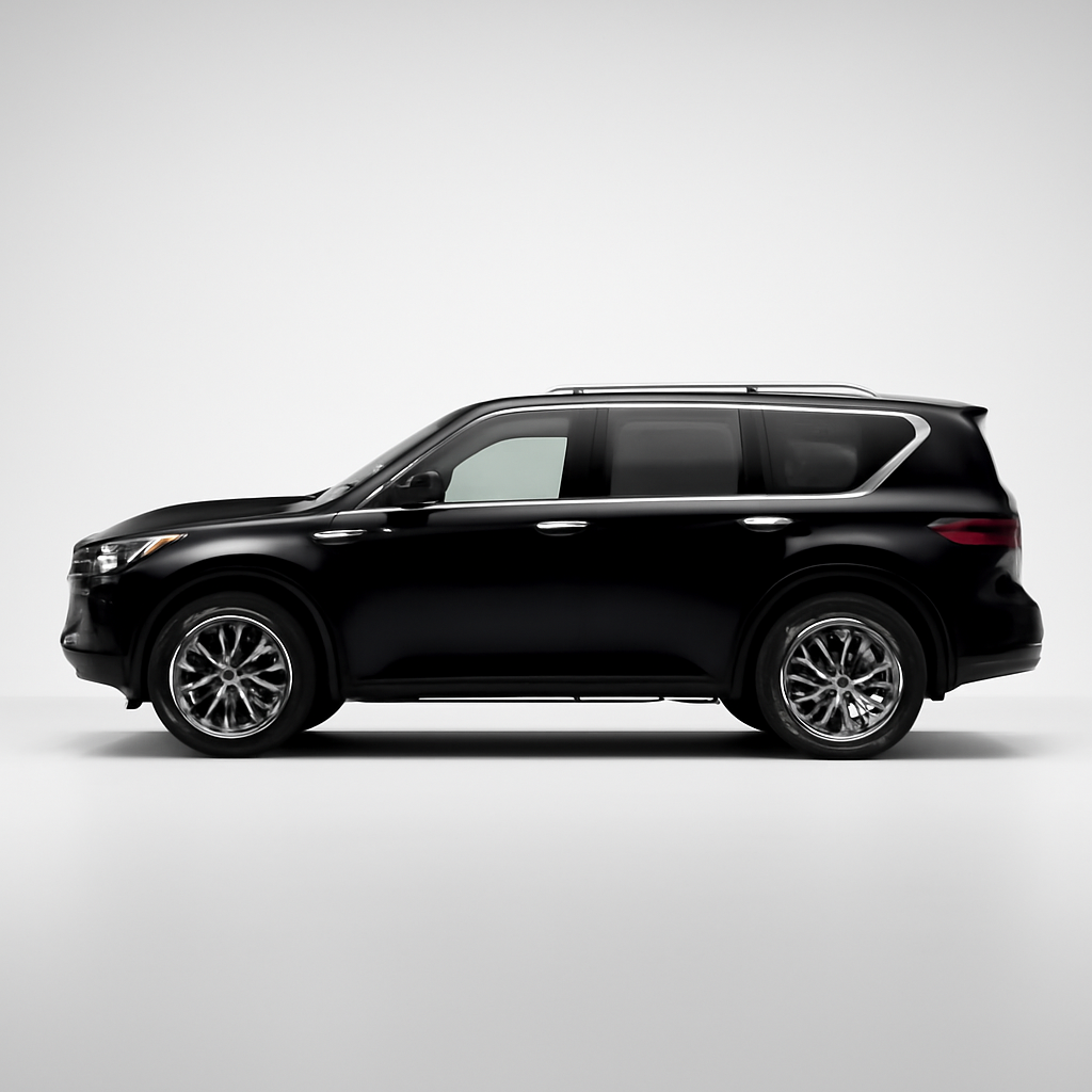 Infiniti QX80 2025 года, 3/4 фронт — Профиль