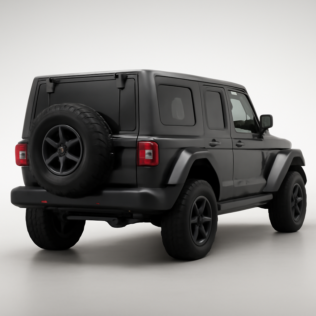 Jeep Wrangler 2026 года, 3/4 фронт — 3/4 зад
