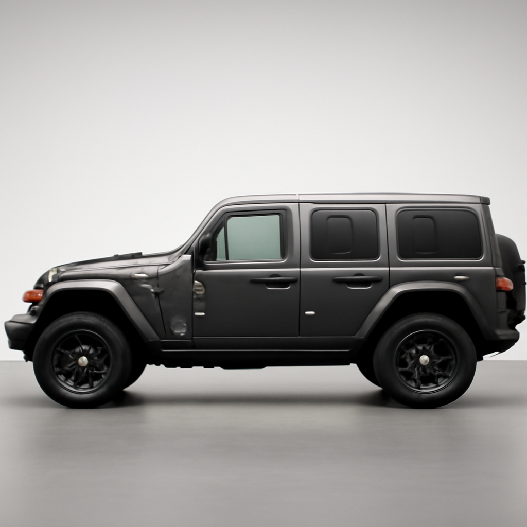 Jeep Wrangler 2026 года, 3/4 фронт — Профиль