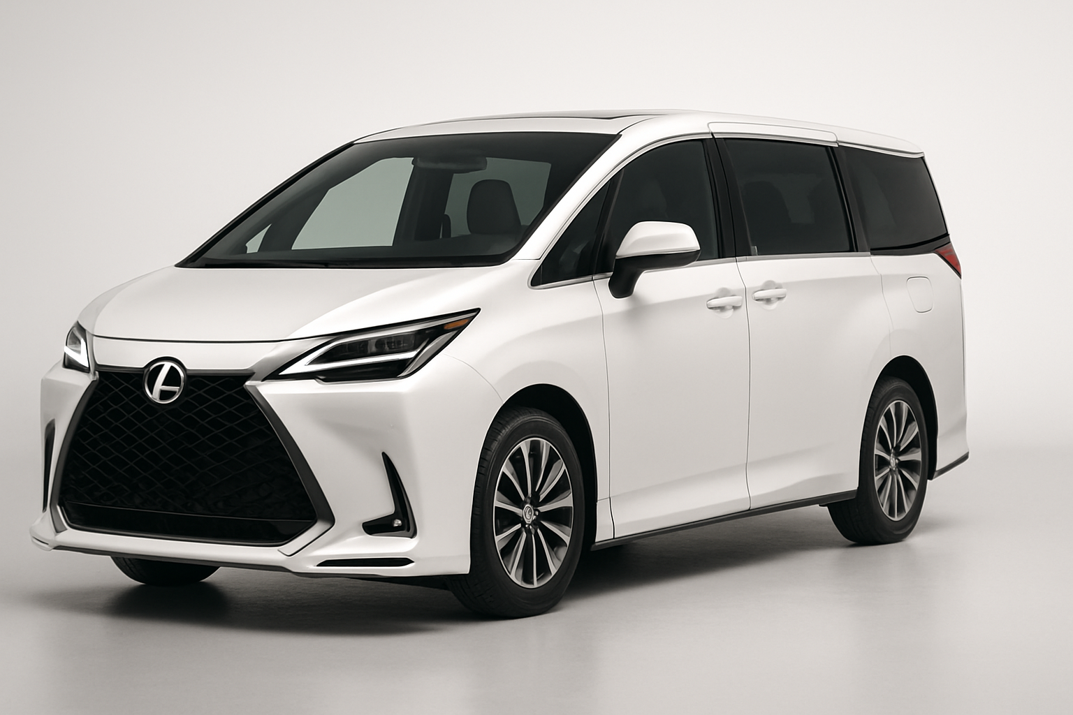 Lexus LM 2026 года, 3/4 фронт