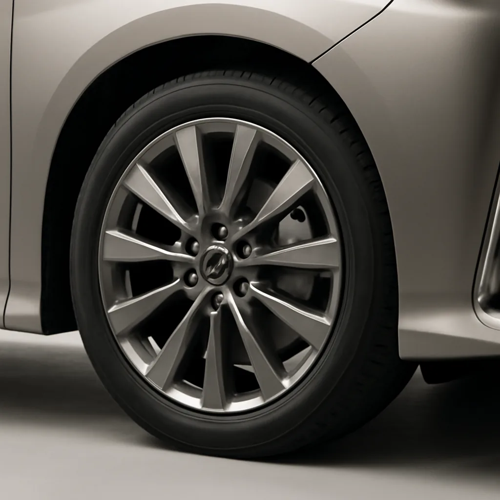 Lexus LM 2023–2025, колёсный диск крупным планом