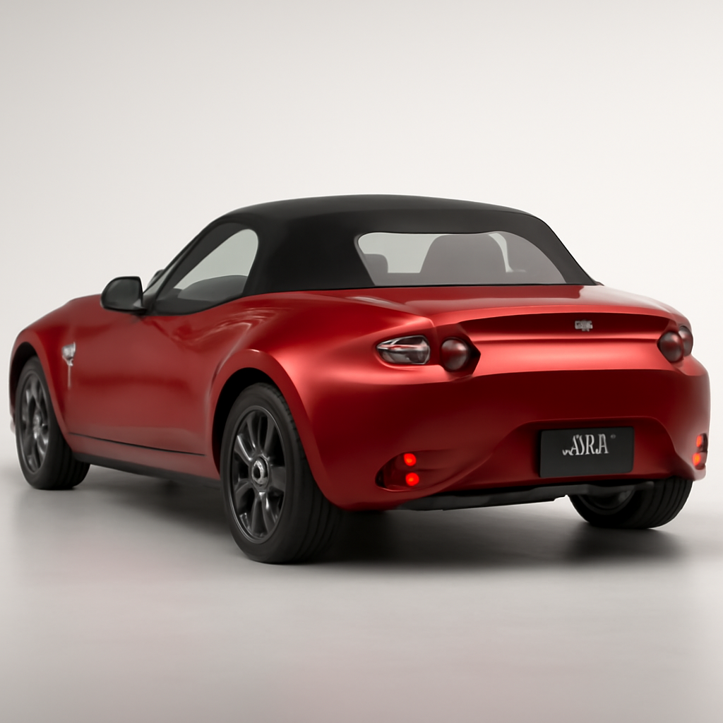 Mazda MX-5 2023 года, 3/4 фронт — 3/4 зад