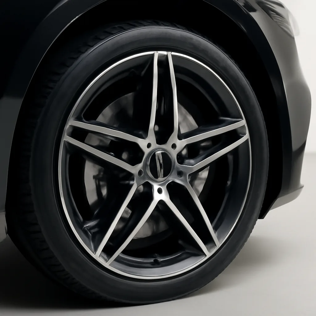 Mercedes-Benz A-Class 2021–2023, колёсный диск крупным планом