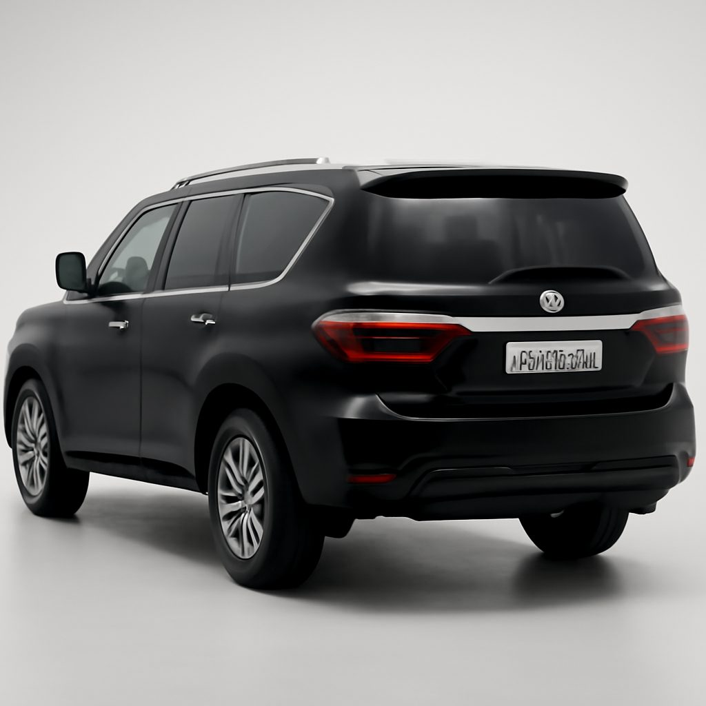 Nissan Patrol 2024 года, 3/4 фронт — 3/4 зад