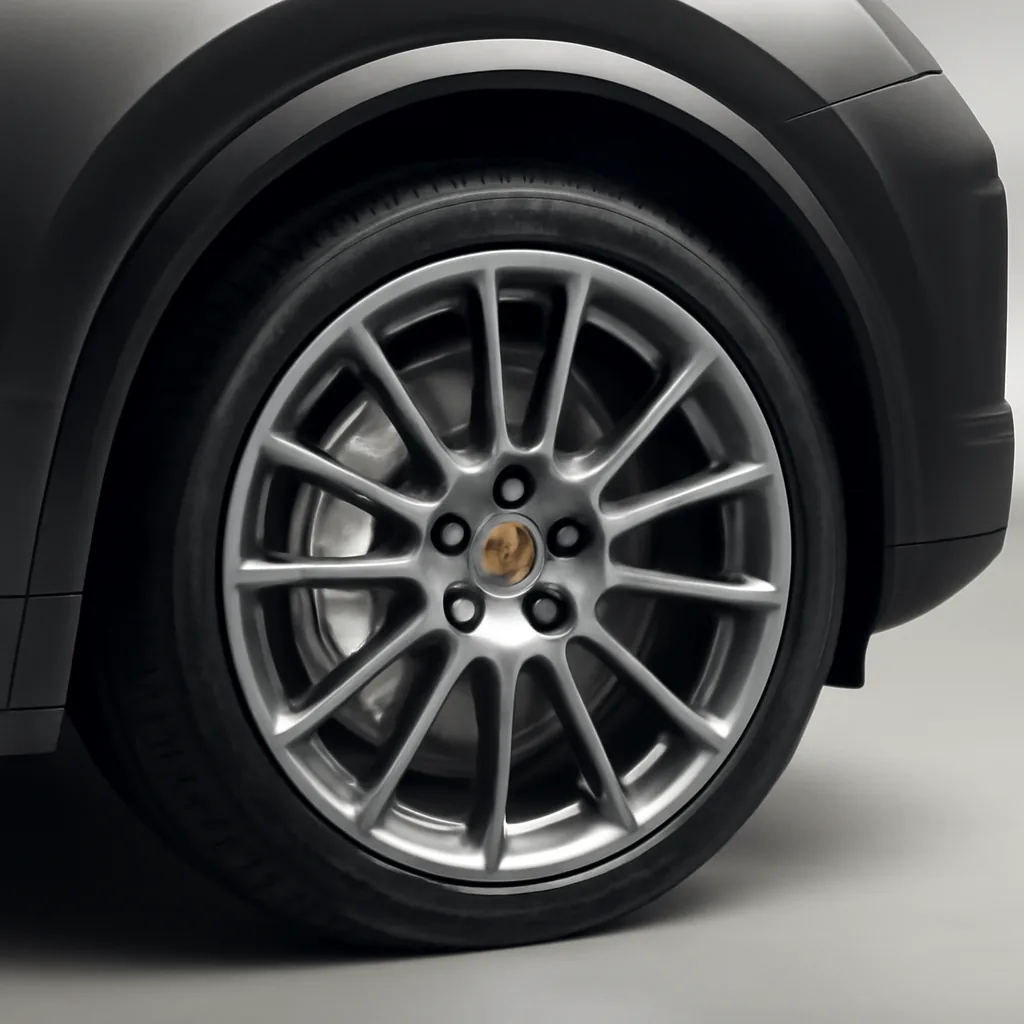 Porsche Cayenne 2018–2020, колёсный диск крупным планом