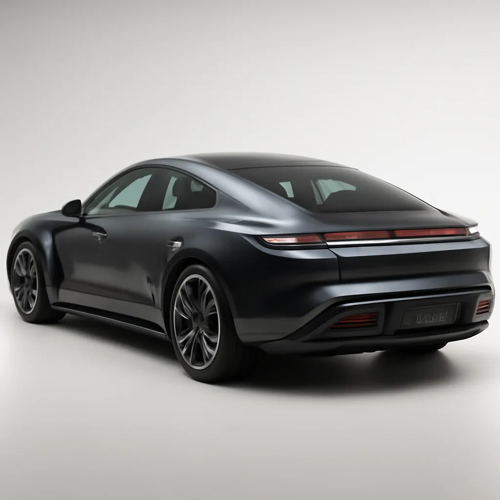 Porsche Taycan 2024–2026, 3/4 зад