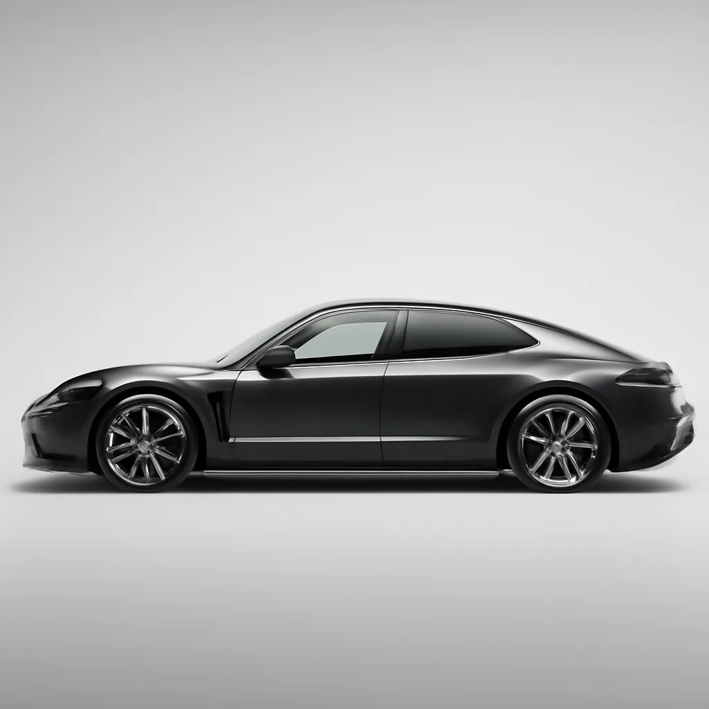 Porsche Taycan 2024–2026, вид сбоку
