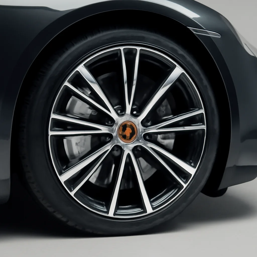Porsche Taycan 2024–2026, колёсный диск крупным планом
