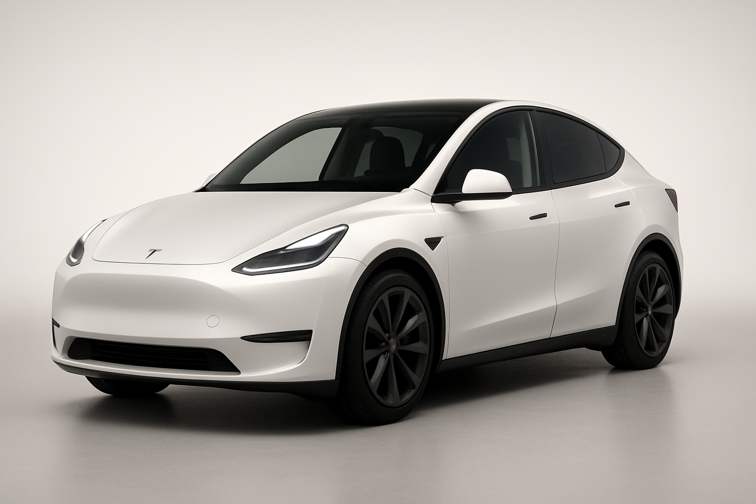 Tesla Model Y 2025 года, 3/4 фронт